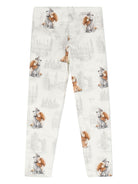 Leggings Lady and the Tramp x Disney per bambina Monnalisa bianco con design pull on - Rubino Kids