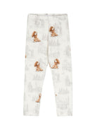 Leggings Lady and the Tramp x Disney per bambina Monnalisa bianco con design pull on - Rubino Kids