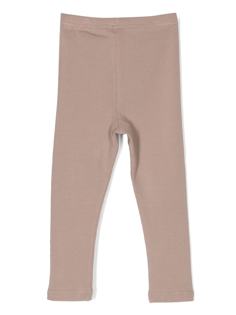 Leggings per bambina Donsje Keene beige con ginocchia in finta pelliccia - Rubino Kids