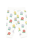 Leggings per neonata Stella McCartney Kids bianco a fiori - Rubino Kids