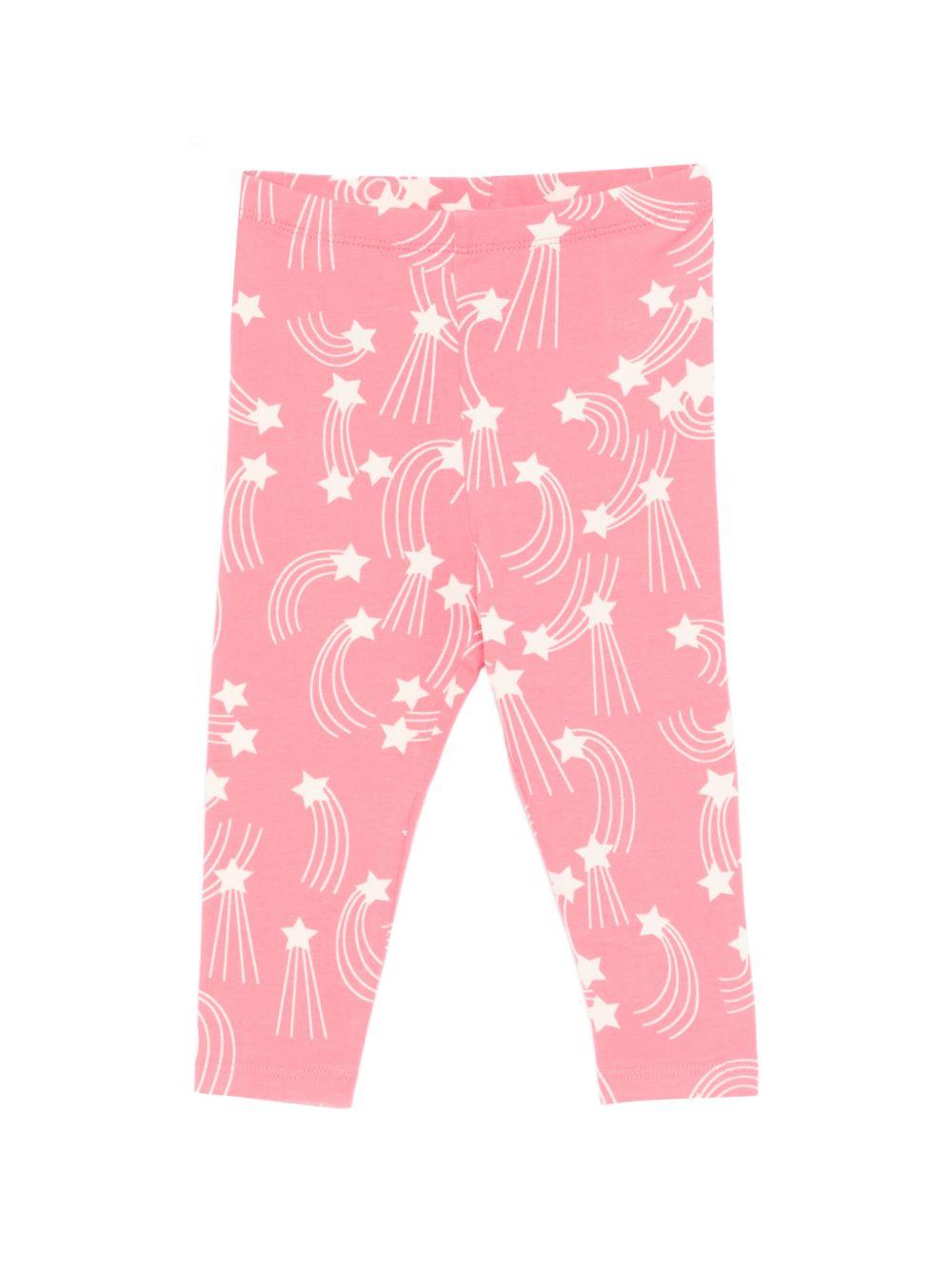 Leggins per neonata Mini Rodini rosa con stampa stelle all - over - Rubino Kids
