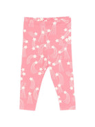 Leggins per neonata Mini Rodini rosa con stampa stelle all - over - Rubino Kids