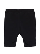 Leggins per neonata Moschino Kids neri con logo sul davanti - Rubino Kids