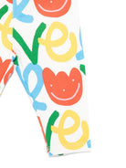 Leggins per neonata Stella McCarteney Kids bianchi con stampa floreale all - over - Rubino Kids