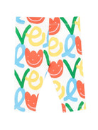 Leggins per neonata Stella McCarteney Kids bianchi con stampa floreale all - over - Rubino Kids