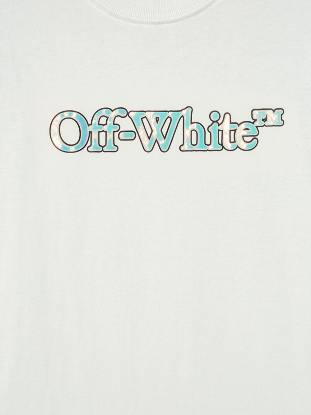 Maglietta Big Bookish per bambina Off - White Kids bianco con girocollo - Rubino Kids