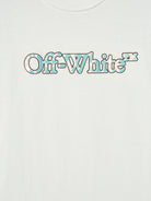 Maglietta Big Bookish per bambina Off - White Kids bianco con girocollo - Rubino Kids