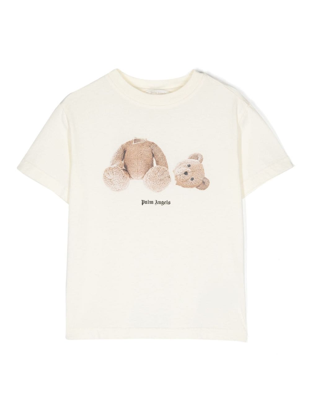 Maglietta per bambino Palm Angels Kids beige in cotone Broken Bear - Rubino Kids