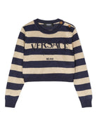 Maglione a righe con ricamo - Rubino Kids