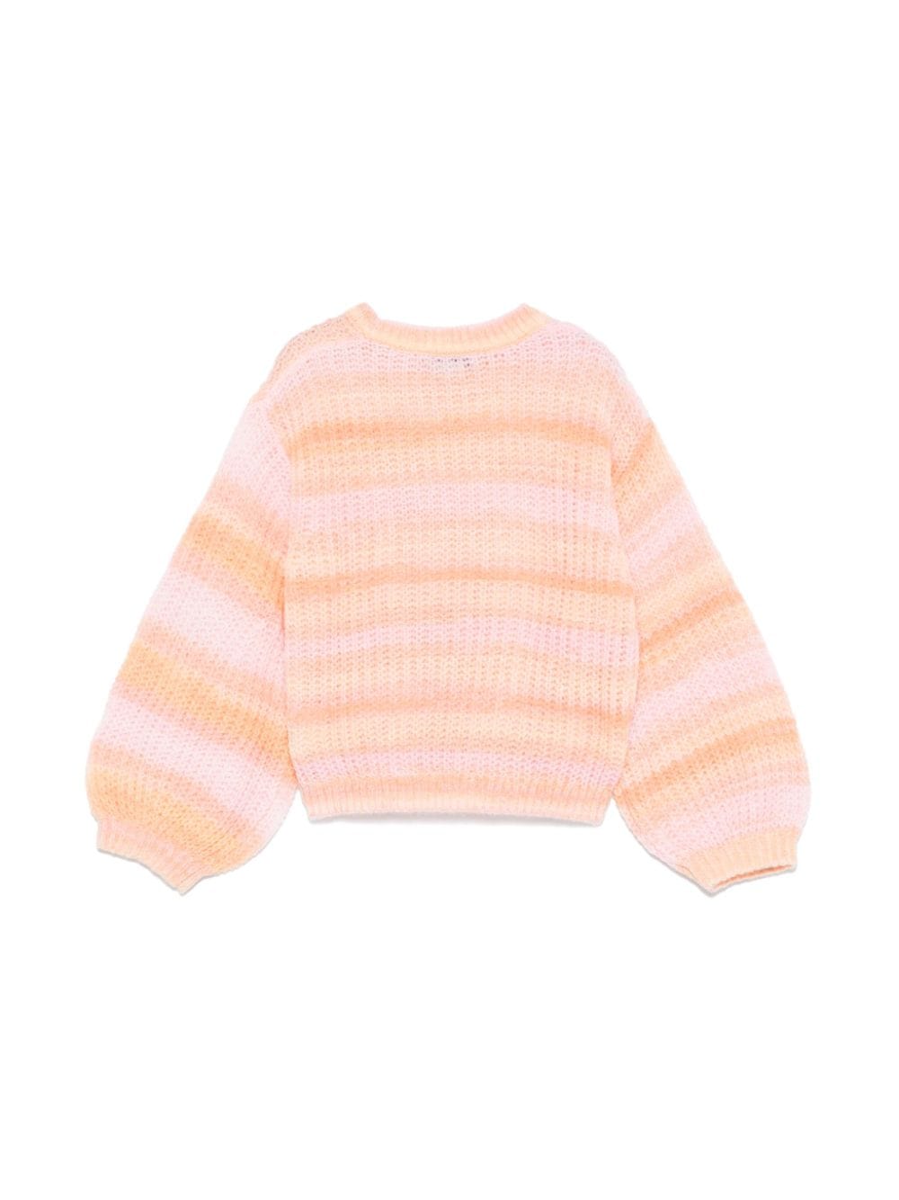 Maglione a righe per bambina Stella McCartney Kids rosa con design semi trasparente - Rubino Kids