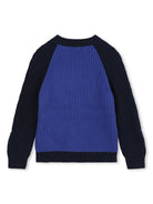 Maglione blu per bambino con design color - block Kenzo Kids - Rubino Kids