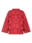 Maglione con effetto jacquard per bambina ETRO KIDS rosso con collo a lupetto - Rubino Kids