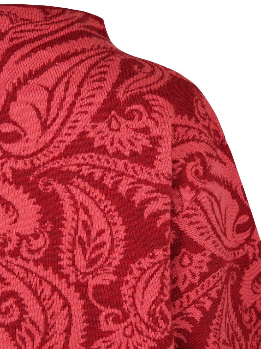 Maglione con effetto jacquard per bambina ETRO KIDS rosso con collo a lupetto - Rubino Kids