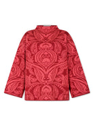 Maglione con effetto jacquard per bambina ETRO KIDS rosso con collo a lupetto - Rubino Kids