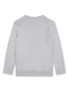 Maglione con intarsi per bambino BOSS Kidswear grigio con scollo rotondo - Rubino Kids