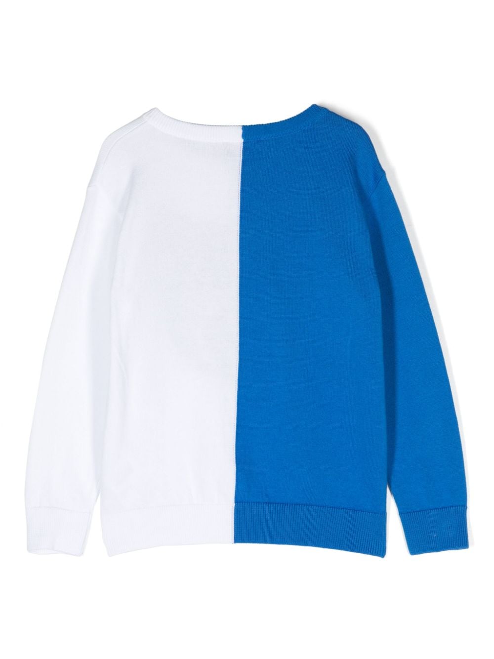 Maglione con logo intarsiato color block - Rubino Kids