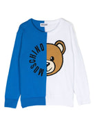 Maglione con logo intarsiato color block - Rubino Kids