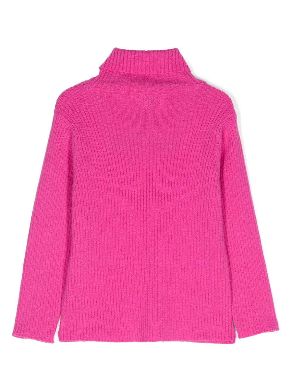 Maglione con logo per bambina PUCCI Junior fucsia con collo alto - Rubino Kids