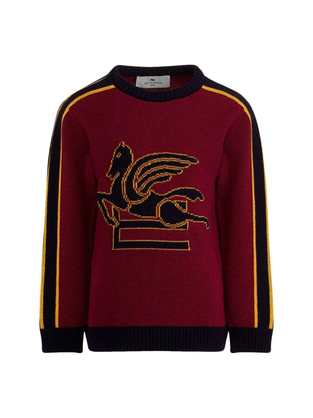 Maglione con logo per bambino ETRO KIDS rosso con lavorazione a intarsio - Rubino Kids