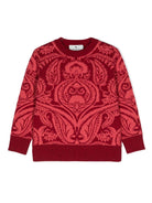 Maglione con logo per bambino ETRO KIDS rosso con lavorazione a intarsio - Rubino Kids