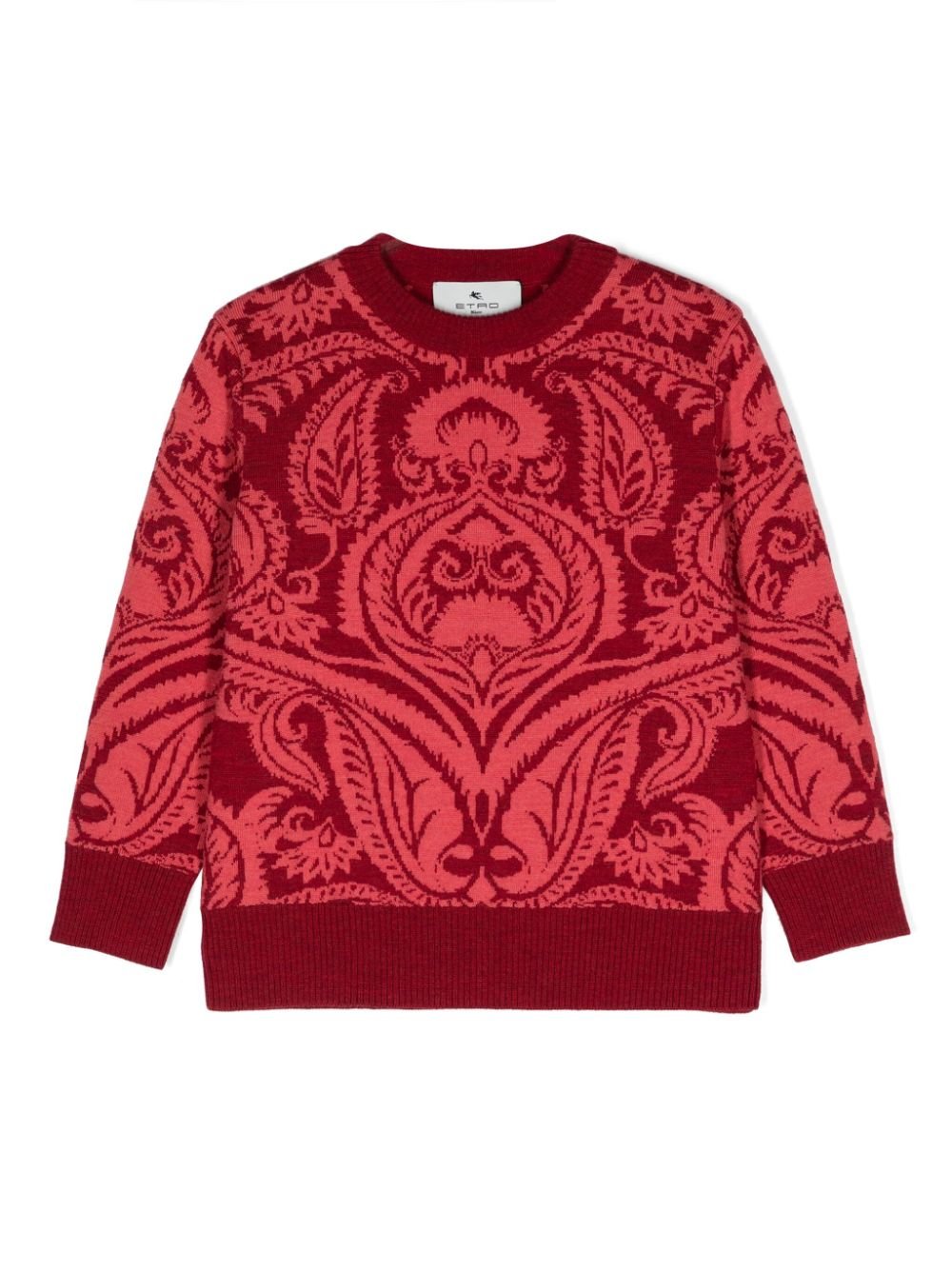 Maglione con logo per bambino ETRO KIDS rosso con lavorazione a intarsio - Rubino Kids