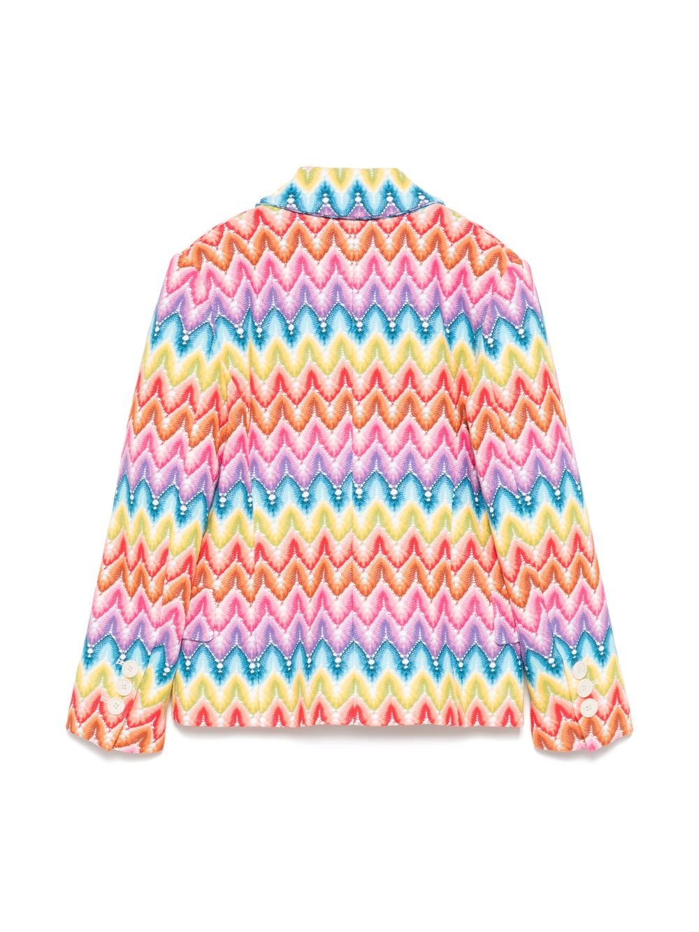 Maglione con motivo a zigzag per bambina Missoni Kids multicolor con polsini con bottone - Rubino Kids