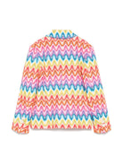 Maglione con motivo a zigzag per bambina Missoni Kids multicolor con polsini con bottone - Rubino Kids