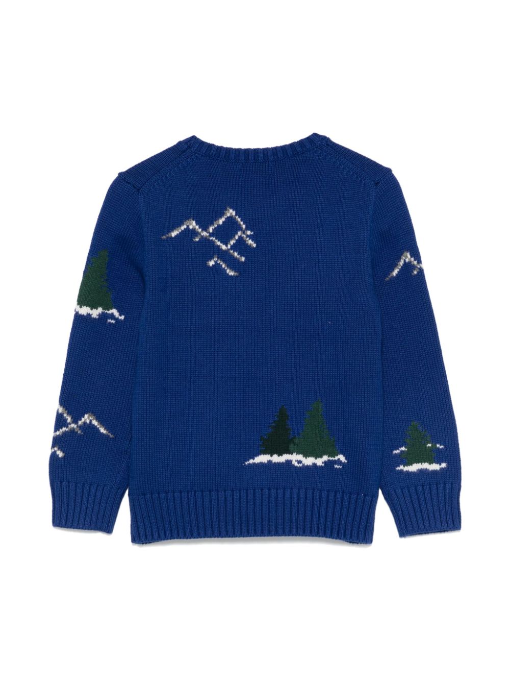 Maglione con motivo Polo Bear per bambino Ralph Lauren Kids blu con scollo rotondo - Rubino Kids