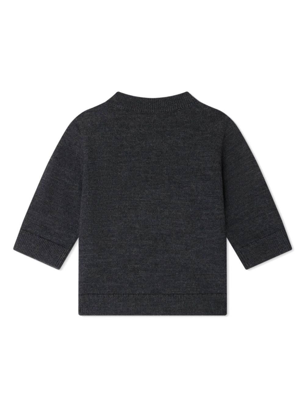 Maglione con ricamo Almire per neonato Bonpoint grigio con girocollo - Rubino Kids