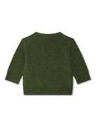 Maglione con ricamo Almire per neonato Bonpoint verde con girocollo - Rubino Kids