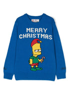 Maglione con ricamo Bart Simpson - Rubino Kids