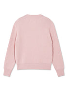 Maglione con ricamo per bambina Versace Kids rosa con orlo dritto - Rubino Kids