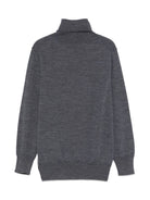 Maglione con ricamo per bambino Paolo Pecora Kids grigio con collo alto - Rubino Kids