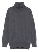 Maglione con ricamo per bambino Paolo Pecora Kids grigio con collo alto - Rubino Kids