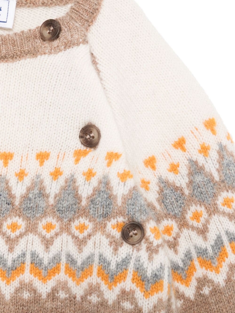 Maglione Fair Isle per neonato Tartine Et Chocolat beige girocollo<BR/> - Rubino Kids