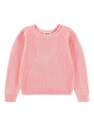 Maglione Gaye per bambina Molo rosa con lavorazione in maglia a coste - Rubino Kids