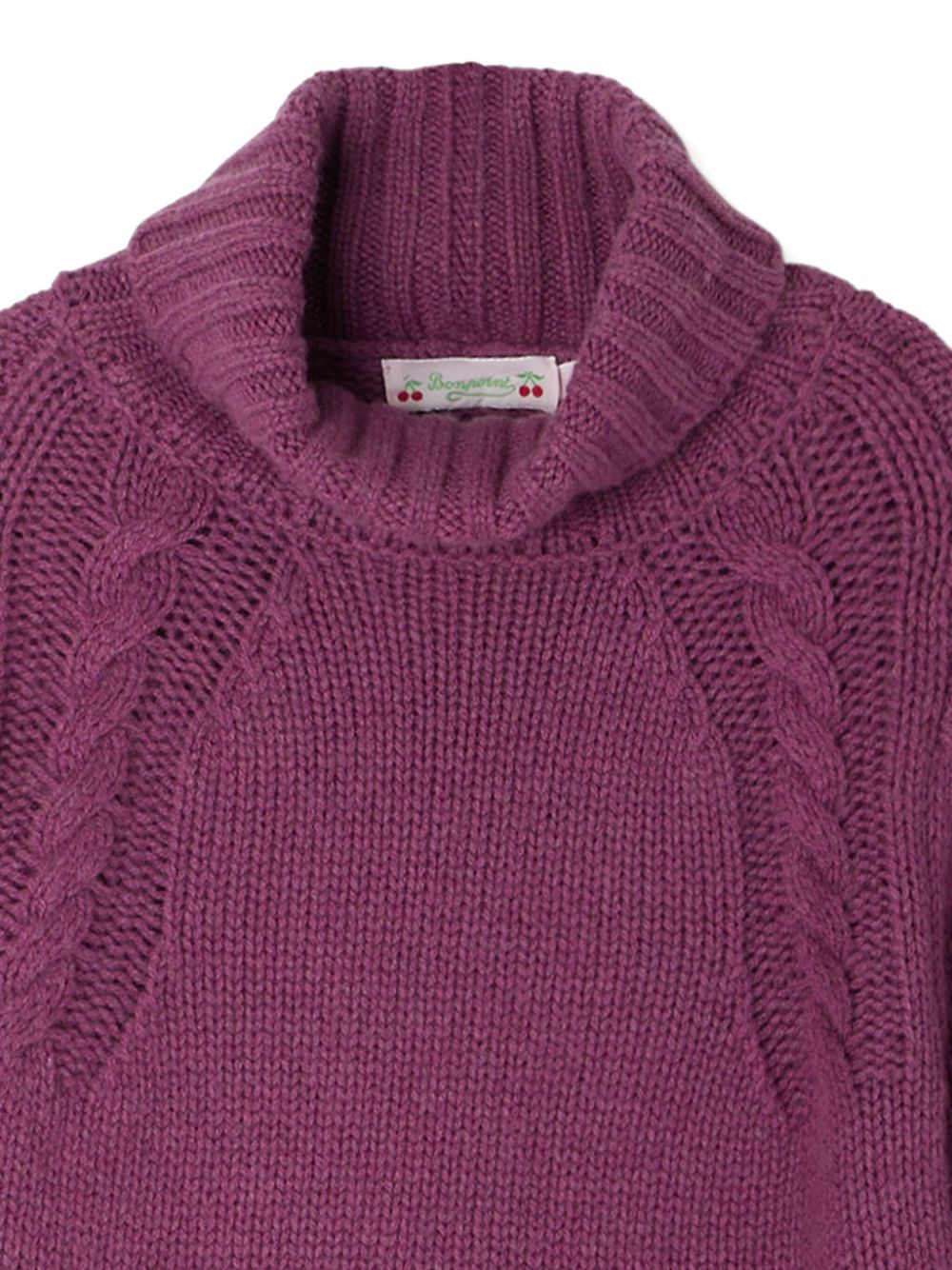 Maglione Gesperance per bambina Bonpoint viola con collo alto - Rubino Kids