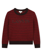 Maglione girocollo per bambino Lanvin Enfant rosso con girocollo - Rubino Kids