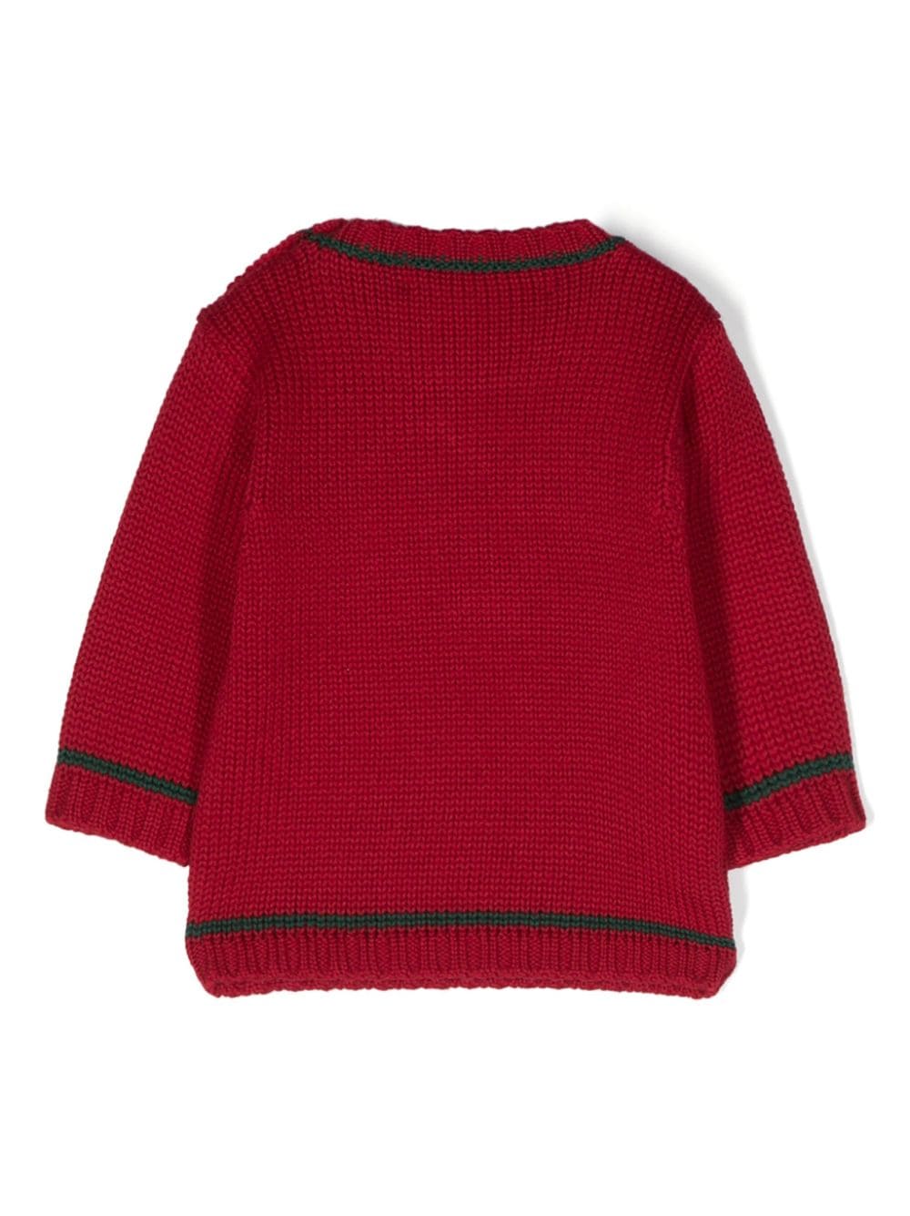 Maglione in cashwool ricamato Ho Ho Ho - Rubino Kids