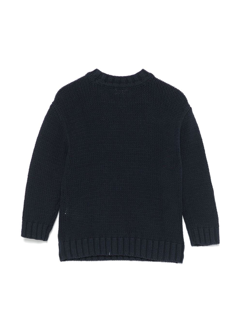 Maglione in maglia intarsiata per bambino Emporio Armani Kids blu con maniche lunghe - Rubino Kids