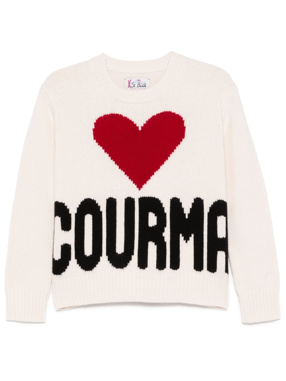 Maglione Kyla per bambina MC2 Saint Barth bianco con motivo jacquard - Rubino Kids