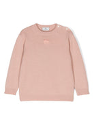 Maglione Pegaso con ricamo per neonata ETRO KIDS rosa con girocollo - Rubino Kids