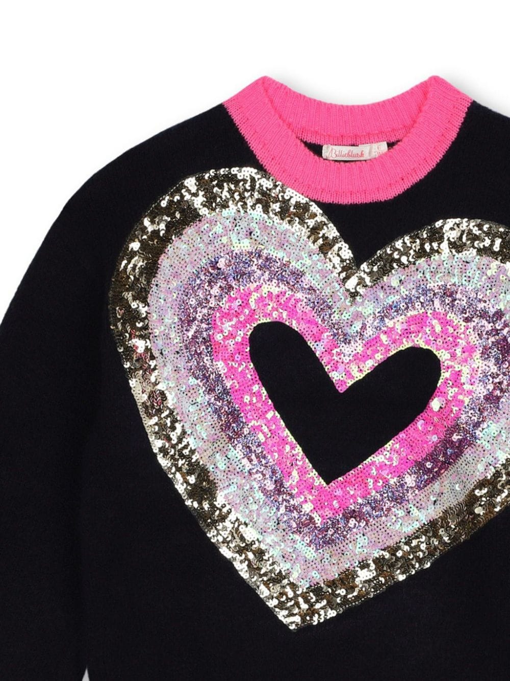 Maglione per bambina Billieblush nero con paillettes - Rubino Kids