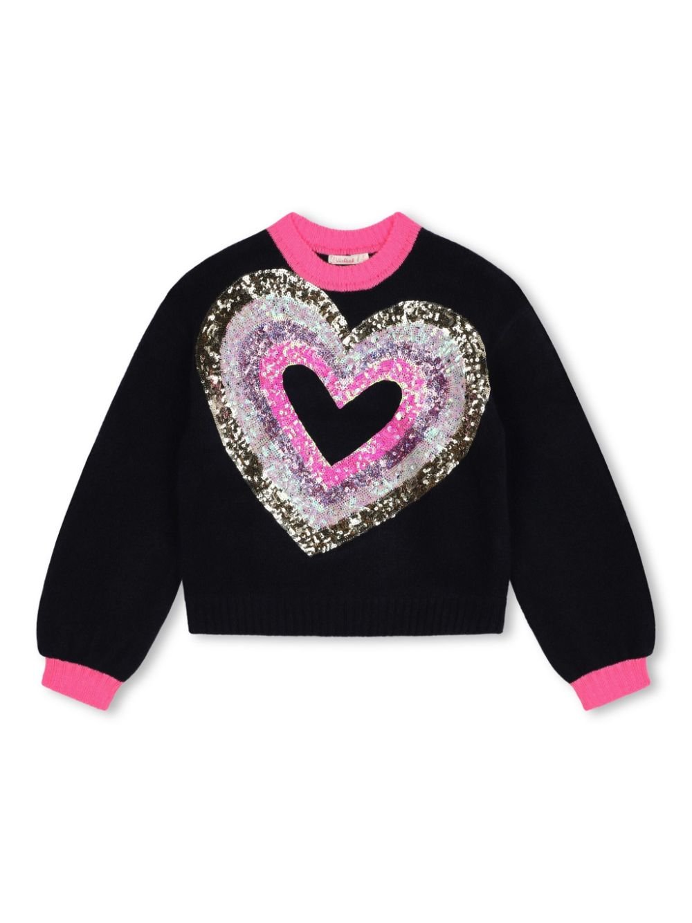 Maglione per bambina Billieblush nero con paillettes - Rubino Kids