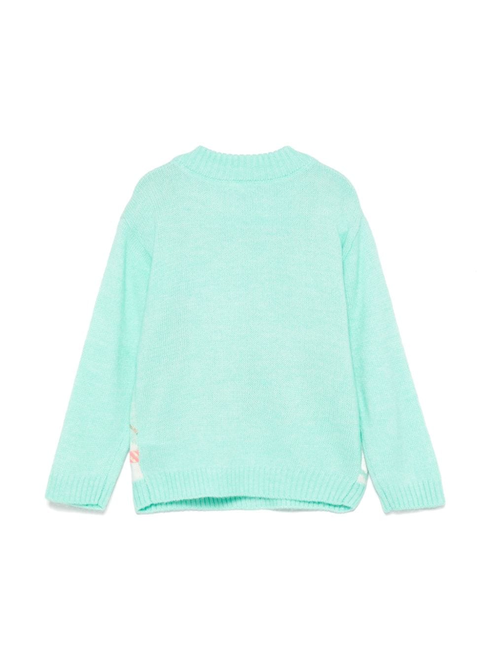 Maglione per bambina Billieblush verde con motivo jacquard - Rubino Kids