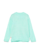 Maglione per bambina Billieblush verde con motivo jacquard - Rubino Kids