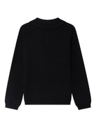 Maglione per bambina Bonpoint nero con colletto con ruches - Rubino Kids
