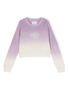 Maglione per bambina Calvin Klein Kids viola in cotone effetto sfumato - Rubino Kids