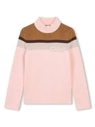 Maglione per bambina Chloé Kids multicolore con colletto a coste - Rubino Kids