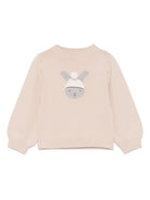 Maglione per bambina Donsje beige con motivo coniglio sul davanti - Rubino Kids